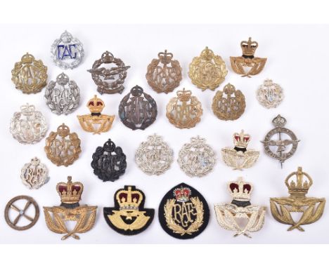 Selection of Royal Air Force and Commonwealth Air Force Badges, consisting of various variations of RAF cap badges, RCAF cap 