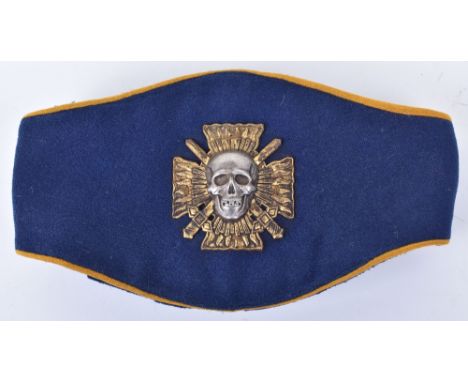 1920’s French Croix-de-Feu (Cross of Fire) Political Movement Armband, interesting blue cloth armband with yellow border. Cen