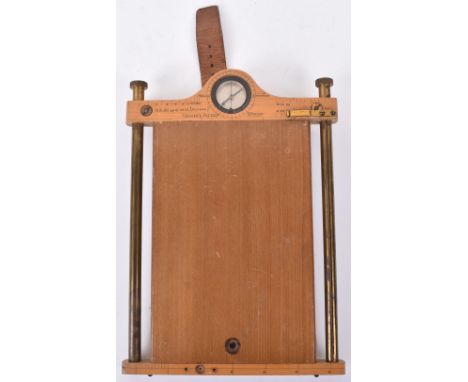 Pre-WW1 British Cavalry Officers Map Board, 1904 dated example of the Vickers Patent map board with compass fitted to the top