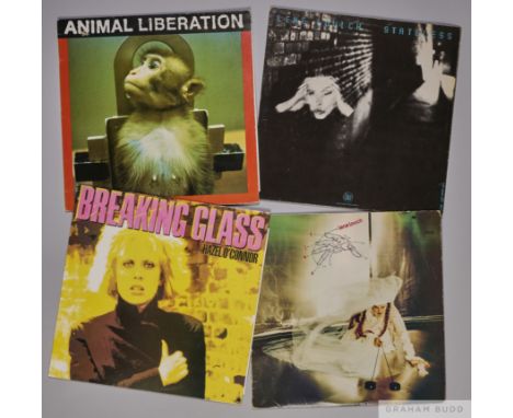 Four vinyl post punk albums including Stateless and Flex by Lene Lovich, Breaking Glass by Hazel O'Connor and the compilation