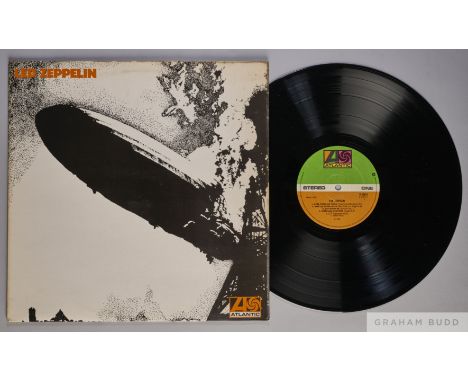 Led Zeppelin 1 Atlantic Records 1972 crossover pressing, Laminated sleeve with orange lettering, Superhype / Jewel publishing