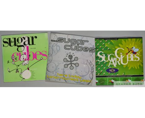 Three albums by The Sugarcubes including Life's Too Good, Here Today, Tomorrow, Next Week and Its It, all original pressings 