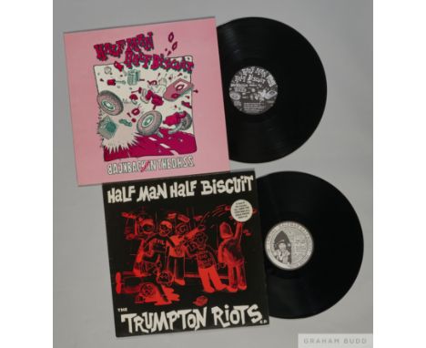 Half Man Half Biscuit first pressings of Back Again in the D.H.S.S and The Trumpton Town Riots EP, with Back Again in the D.H