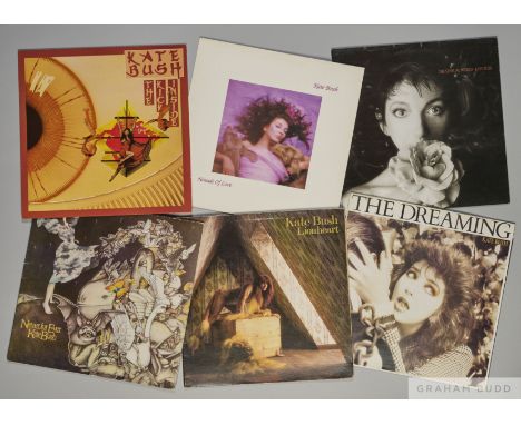 Six classic vinyl albums by Kate Bush,  including The Kick Inside, Lionheart, Never Forever, The Hounds of Love, The Sensual 