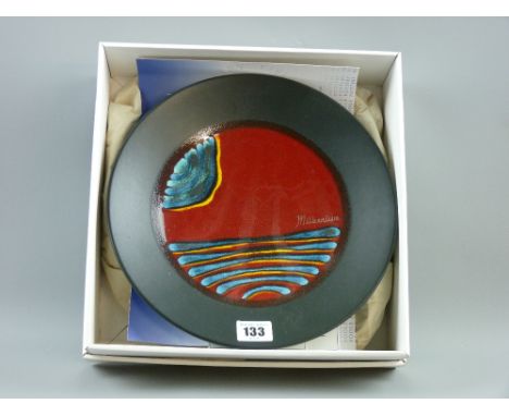 A boxed Poole pottery wall charger from the Alan Clarke Millennium Collection being no. 424 from a limited edition of 2000 (c