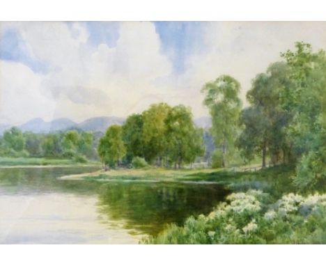 Sid Gardner (c.1869 - 1957), "In Rayrigg Bay, Windermere", watercolour, signed lower right hand corner, 34 x 49 cm, gilt fram