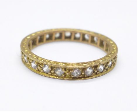 A 9ct gold eternity ring, 2.3g, P 