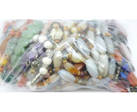 Gemstone jewellery, agates, amethyst, etc. 
