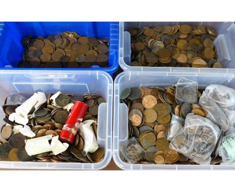 A large collection of mainly British bronze coinage, Victorian and later 