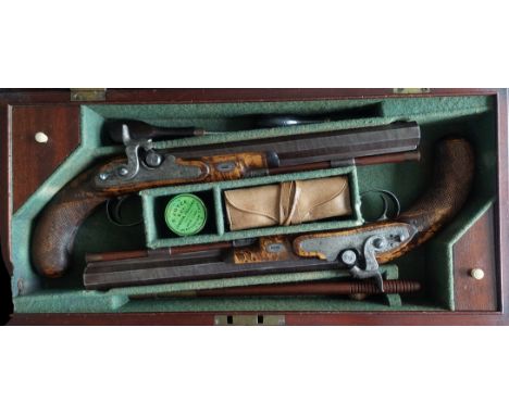 John Manton of London A Cased Pair Of 36-Bore Percussion from Flintlock Pistols by John Manton &amp; Son, London, 1816. With 