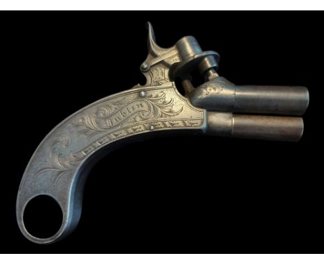 W. &amp; J. Rigby of Dublin A Rare 140-Bore Irish Three-Barrel All-Steel Percussion Box-Lock Pistol by W. &amp; J. Rigby, Dub