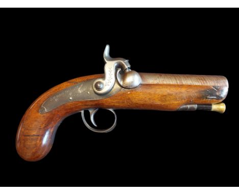 Skelton of Omagh An Irish 12-Bore Travelling Pistol by Skelton, Omagh, c.1835. Calibre of 0.72". With rebrowned 4.4” twist si