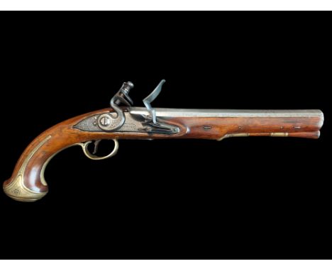 Wheeler of Dublin A Rare Irish 17-Bore Flintlock Holster Pistol for An Officer of The Kilkenny Horse by Wheeler, Dublin, c.17