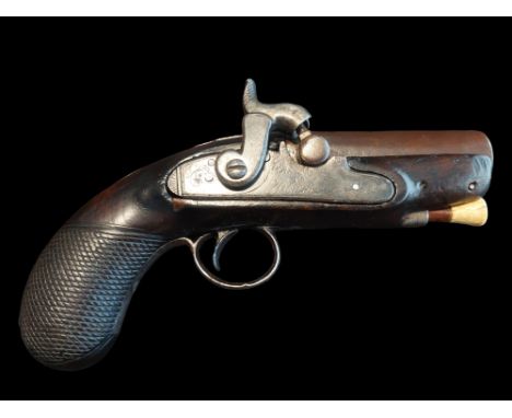 Wilson of Dublin An Irish 14-Bore Percussion from Flintlock Overcoat Pistol by Wilson, Dublin, c.1810. Conversion executed c.