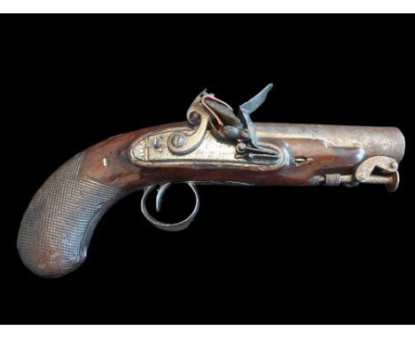 Rigby &amp; Son of Dublin A 16-Bore Flintlock Travelling Pistol by Rigby &amp; Son, Dublin c.1816-22. A round 4.45" barrel of