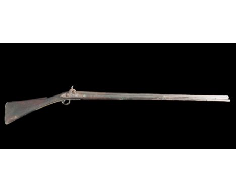Archer An 11-Bore Percussion from Flintlock Shotgun by Archer. A 2-Stage proved (3 x crown over swords) 38” octagonal to roun
