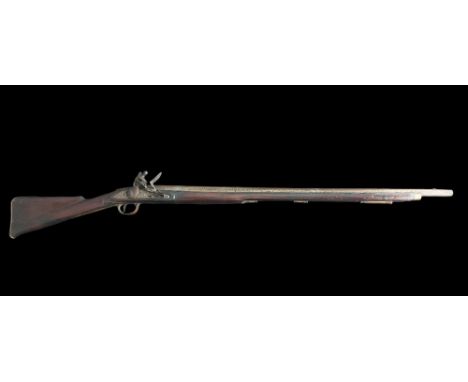 An 11-Bore Tower Flintlock India Pattern Brown Bess. A fixed barrel of 39”, struck with Irish census TY 10454 to top of barre