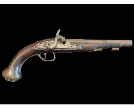 Rainsford of Dublin An Irish 20-Bore Percussion from Flintlock Travelling Pistol by Rainsford. A drum &amp; nipple conversion