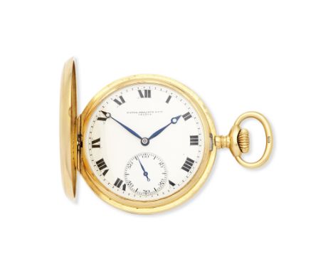 Patek, Philippe &amp; Cie. An 18K gold keyless wind full hunter pocket watchDate: Manufactured 1918, sold 12th May 1920Moveme