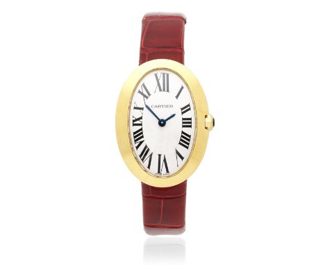 Cartier. A lady's 18K gold quartz wristwatchModel: BaignoireReference: 3208Date: Circa 2010Movement: 4-jewel Cal.057 quartzDi