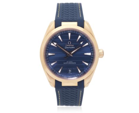 Omega. An 18K rose gold automatic calendar wristwatch with Co-Axial escapementModel: Seamaster Aqua TerraReference: 220524121