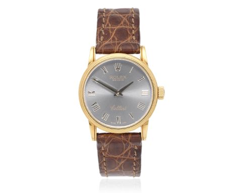 Rolex. A lady's 18K gold quartz wristwatchModel: CelliniReference: 6111Date: Purchased 11th January 2002Movement: 8-jewel Cal