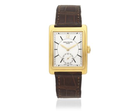 Patek Philippe. An 18K gold manual wind wristwatchModel: GondoloReference: 5010Date: Circa 2005Movement: 18-jewel Cal.215 man