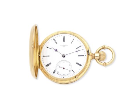 Veuve C. Vacheron &amp; Co, Geneva. A gold keyless wind full hunter pocket watchDate: Circa 1870Movement: Swiss lever, cut an