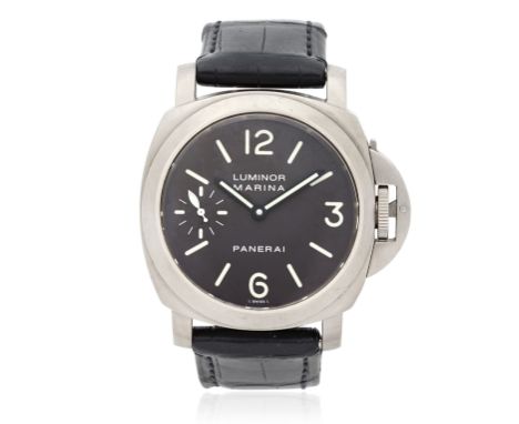 Panerai. A titanium manual wind cushion form wristwatch  Luminor Marina, Ref: OP6535, Circa 2000Model: Luminor MarinaReferenc