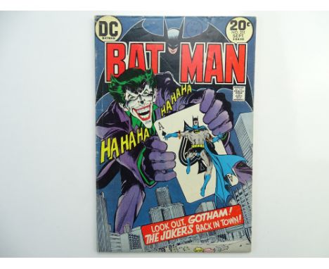 BATMAN # 251 (1973 - DC - Cents Copy with Pence Stamp) - Classic Joker cover and a key Bronze Age Batman issue - Neal Adams c