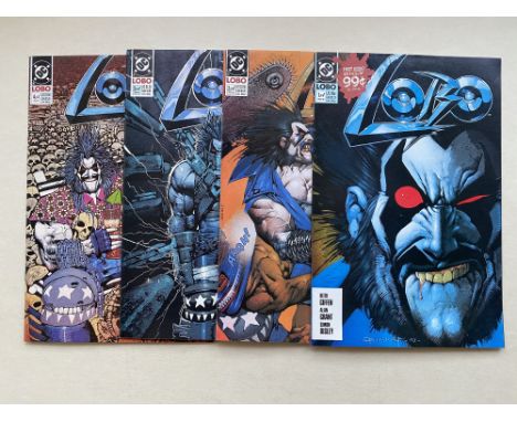 LOBO # 1, 2, 3, 4 (Group of 4) - (1990/91 - DC - Cents/Pence Copy) - Complete Four Issue run for the Limited Series - First L