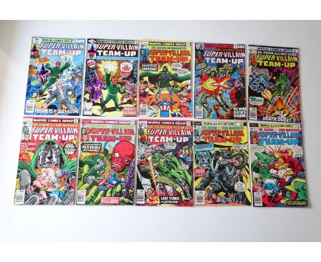 SUPER-VILLAIN TEAM-UP # 8, 9, 10, 11, 12, 13, 14, 15, 16, 17 (Group of 10) - (1976/80 - MARVEL - Cents &amp; Pence Copy) - DO