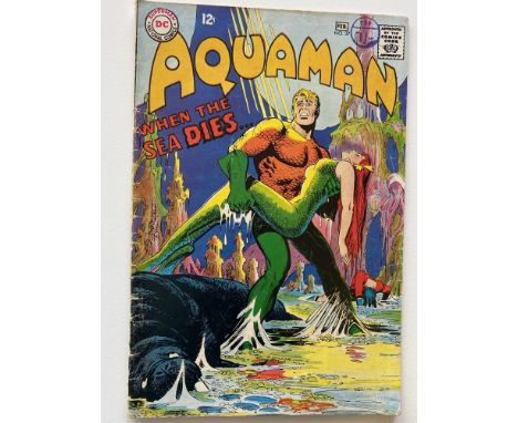 AQUAMAN # 37 - (1968 - DC - Cents Copy with Pence Stamp) - Classic Aquaman Cover - First appearance of Scavenger - Nick Cardy