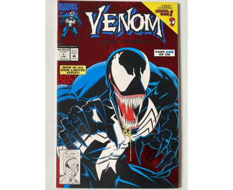 VENOM: LETHAL PROTECTOR # 1 (1993 - MARVEL - Cents/Pence Copy) - First Venom solo title + Spider-Man appearance + Red holo-gr