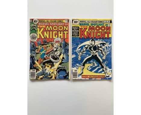MARVEL SPOTLIGHT: MOON KNIGHT # 28 &amp; 29 (Group of 2) - (1976 - MARVEL - Pence Copy) - Moon Knight's first solo story, his