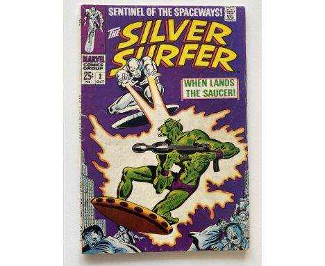 SILVER SURFER # 2 - (1968 - MARVEL - Cents Copy) - First appearance of the Brotherhood of Badoon + backup story featuring the