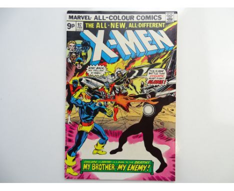 UNCANNY X-MEN # 97 - (1976 - MARVEL - Pence Copy) - First (brief) appearance of Lilandra + Havok and Polaris, Eric the Red ap