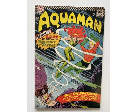 AQUAMAN # 26 - (1966 - DC - Cents Copy with Pence Stamp) - First appearances of O.G.R.E., Typhoon, Huntress - Nick Cardy cove