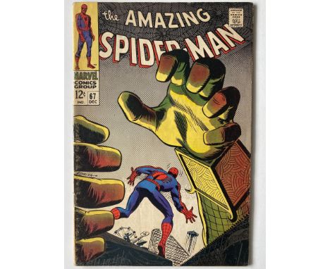 AMAZING SPIDER-MAN # 67 (1968 - MARVEL - Cents Copy) - Spider-Man battles Mysterio + First appearance of Randy Robertson - Jo