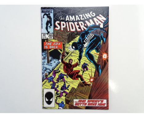 AMAZING SPIDER-MAN # 265 - (1985 - MARVEL - Cents/Pence Copy) - First appearance of Silver Sable - Flat/Unfolded - a photogra