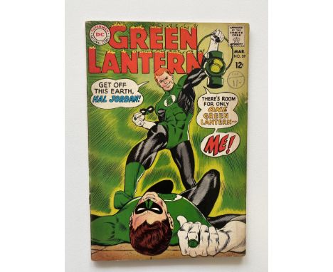 GREEN LANTERN # 59 - (1968 - DC - Cents Copy with Pence Stamp) - First appearance of Guy Gardner - Green Lantern's origin is 