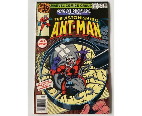 MARVEL PREMIERE: ANT-MAN # 47 (1979 - MARVEL - Cents Copy) - First appearance of 'Movie' Ant-Man as Scott Lang becomes the ne