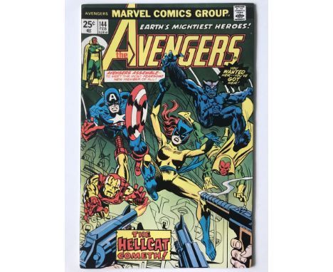 AVENGERS # 144 (1976 - MARVEL - Cents Copy) - Origin and first appearance of Hellcat (Patsy Walker from the Jessica Jones TV 