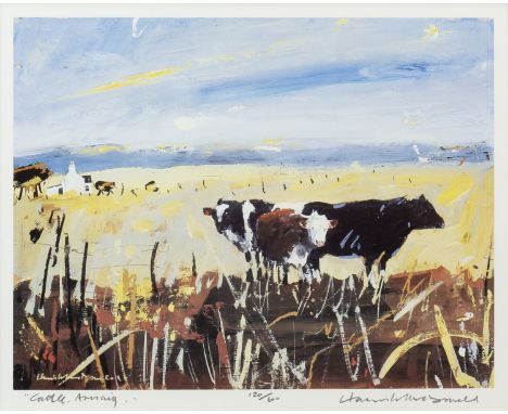 * HAMISH MACDONALD DA PAI (SCOTTISH 1935 - 2008), CATTLE, ARISAIG limited edition lithographic print, signed, titled and numb