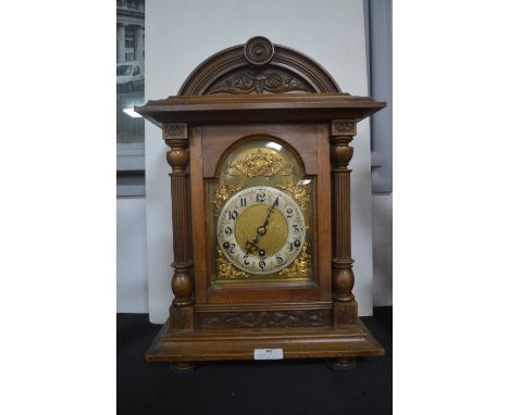 Edwardian Bracket Clock with Key and Pendulum 
