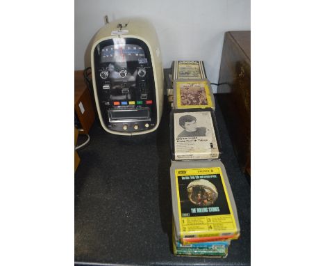 *Jones Planetron 8-Track/Radio with 8-TRack Cartridge Including Rolling Stones 