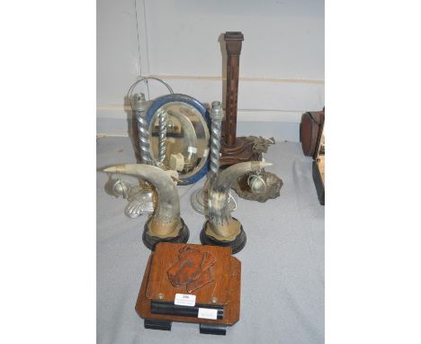 Vintage Candlesticks, Lamp Bases, and Decorative Items 