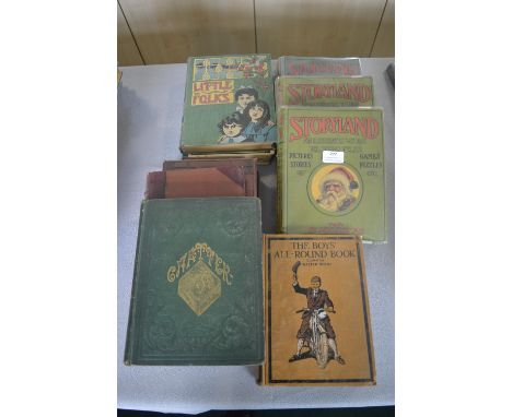 Nine Vintage Children's Annuals, etc. Featuring Illustrations by Arthur Rackham 