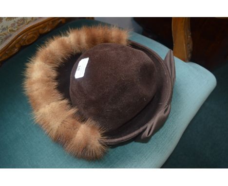 Vintage Fur Trimmed Hat 