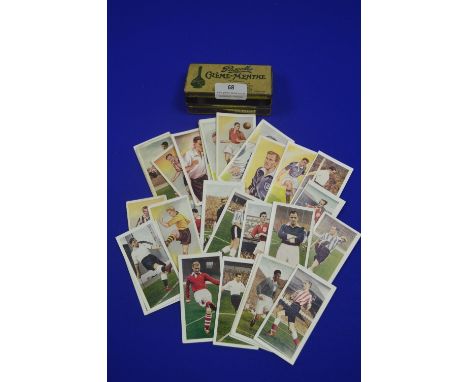 Vintage Tin Containing Twenty-Eight Chix Football Bubblegum Cards From The 1950's 